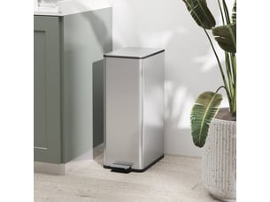 Poubelle à pédale 20 l 21,5 x 37,2 x 57 cm inox argent