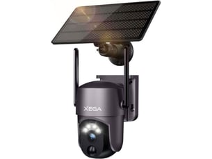 Caméra wi-fi solaire ptz 2k xega détection humaine vision couleur ip66