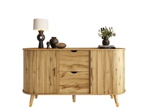 Buffet 2 porte(s) 2 tiroir(s) WISHDOR - 140 cm coloris naturel