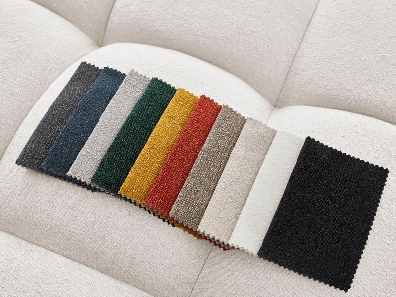  Bobochic canapé droit fixe 3 places everest tissu texturé blanc EVEREST - Conforama C