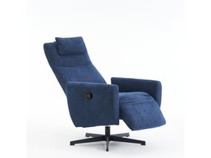 Fauteuil fixe pivotant  WISHDOR  Tissu bleu