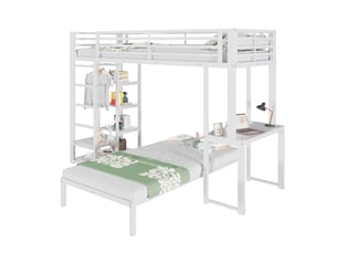 Lit superposé 90x200 cm TCQPZ coloris blanc