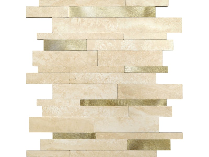  Crédence adhésive murale 3d motif lamelles 4 pièces 25x25 cm  - Conforama A