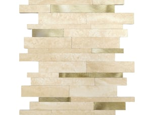 Crédence adhésive murale 3d motif lamelles 4 pièces 25x25 cm