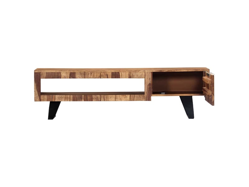  Meuble tv - banc tv - meuble de rangement 140x30x40 cm bois massif  - Conforama C