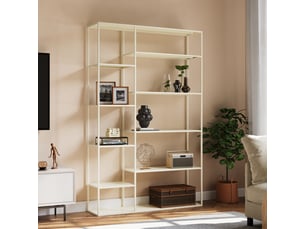 Bibliotheque coloris  blanc 9 étagère(s) HAPPY GARDEN  - 120 cm x 189 cm