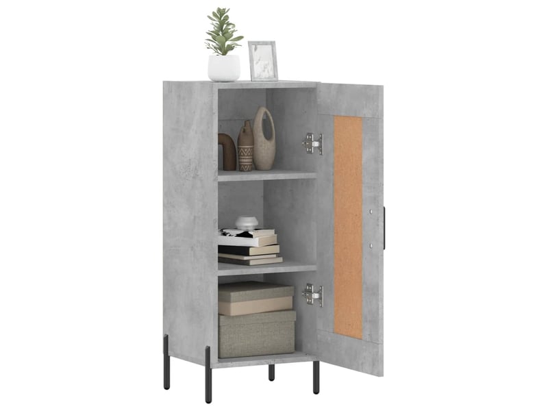  Buffet - bahut - meuble de rangement gris béton 34,5x34x90 cm bois d'ingénierie  - Conforama D