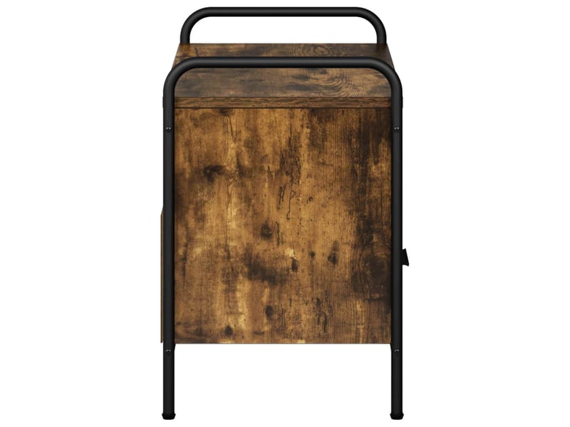  Meuble tv moderne, banc tv 67,5x33x50 cm chêne fumé bois d'ingénierie shl26763  - Conforama E