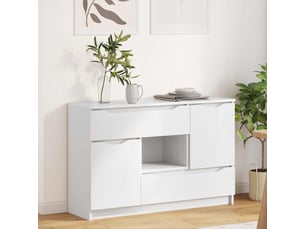 Buffet - bahut - meuble de rangement blanc 100 x 30 x 65,6 bois d'ingénierie