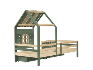 Lit cabane 90x200 cm    coloris vert