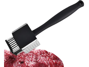 Marteau à viande attendrisseur outil de cuisine 2-en-1 en acier inoxydable,attendrisseur compact portable - pour préparation de viandes maison