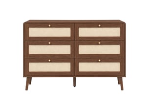 Commode 6 tiroir(s) coloris bicolore largeur 120 cm
