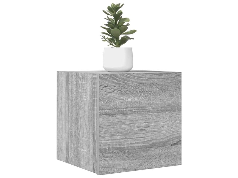  Meuble tv - banc tv - meuble de rangement mural sonoma gris 30,5x30x30 cm  - Conforama B