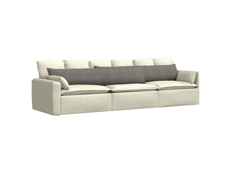  Lot de 2 coussins de canapé, coussins décoratifs gris clair 200 x 40 cm cf59063  - Conforama C