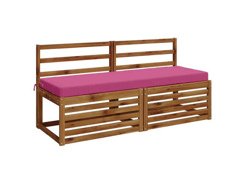  Lot de 2 coussins de banc, coussins d'assise soest 100 % polyester rose cf57347  - Conforama C