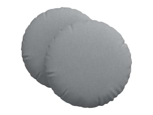 Lot de 2 coussins de siège, coussins décoratifs tissu gris clair ø60 x 21 cm cf59826