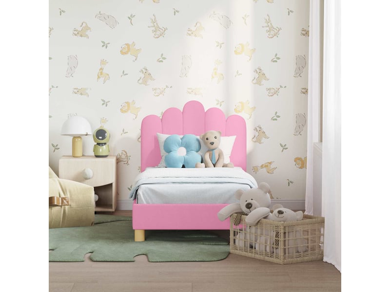  Lit simple- lit adulte -  cadre de lit pour tout-petit avec tête de lit rose 70 x 140 cm  - Conforama B