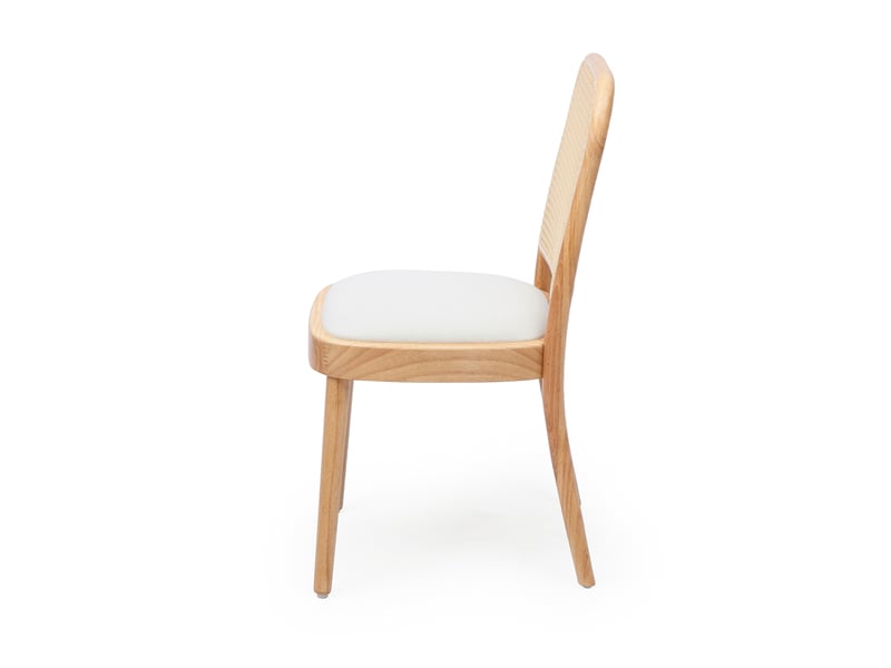  Lot de 6 chaises de salle à manger en bois massif et lin coloris bois N634P448277N-6 - Conforama B