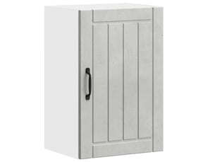 Meuble de rangement, armoire murale de cuisine lucca gris béton bois ingénierie shl9972