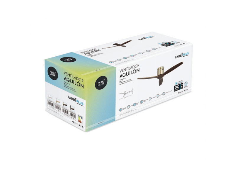  Ventilateur de plafond fabrilamp aguilón dc cuirchêne 3 pales 132 cm 6 vitesses sans éclairage télécommande 128290364 - Conforama D