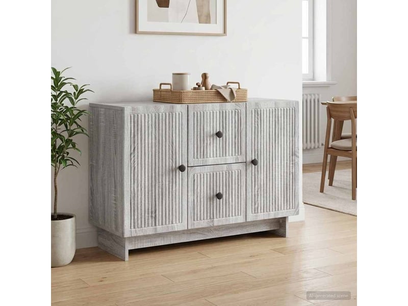  Buffet - bahut - meuble de rangement sonoma gris 89 x 34,5 x 60 cm bois d'ingénierie  - Conforama B