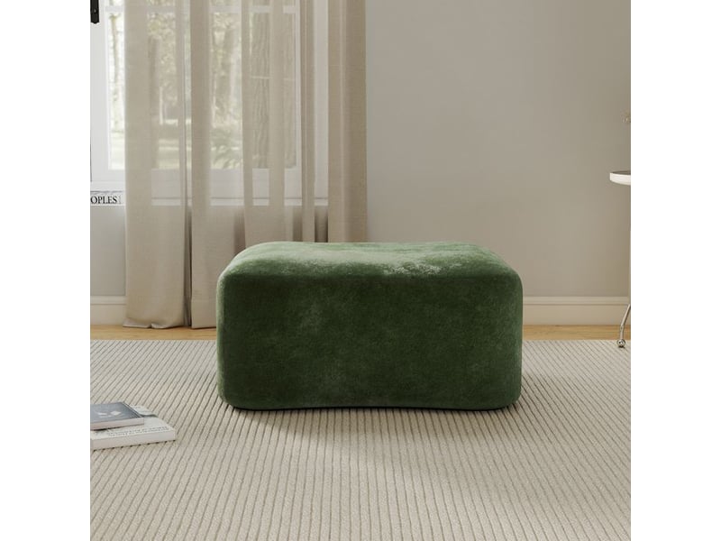  Pouf en velours - velours doux et résistant - dimensions 96x69x45 cm - poids 9 kg - design modulaire  - Conforama C