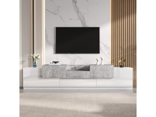 Meuble tv coloris blanc  <strong></strong>  <strong></strong>
