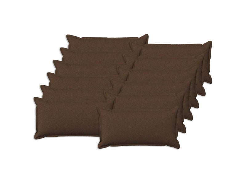  Lot de 12 coussins avec oreiller, coussins décoratifs houten marron lin synthétique cf51012  - Conforama B