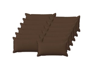 Lot de 12 coussins avec oreiller, coussins décoratifs houten marron lin synthétique cf51012