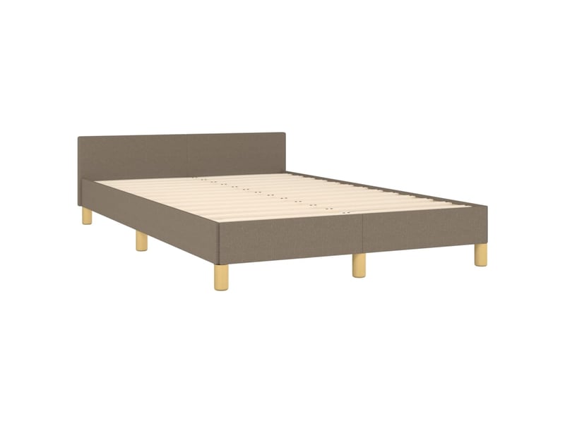  Lit double- lit adulte -  cadre de lit sans matelas taupe 120x190 cm tissu  - Conforama D