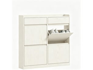 Meuble à chaussures 8 paire(s)  <strong>COVREO </strong>  <strong></strong> coloris blanc