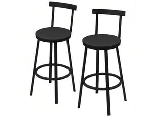 tabouret de bar  PANGIVO T5828P523240 - noir hauteur d'assise 65 cm vendu Par paire