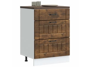 Meuble de rangement, armoire de cuisine lucca chêne fumé bois ingénierie shl5579
