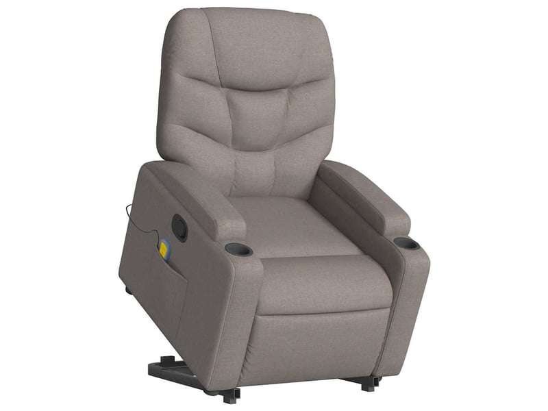Fauteuil inclinable de massage, fauteuil relax taupe tissu shl4395 - Conforama C
