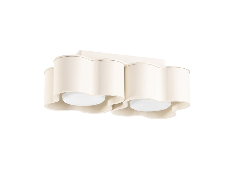  Plafonnier ovio 2 beige gx53 aluminium moderne 8x24.5x12cm SL.3320 - Conforama A