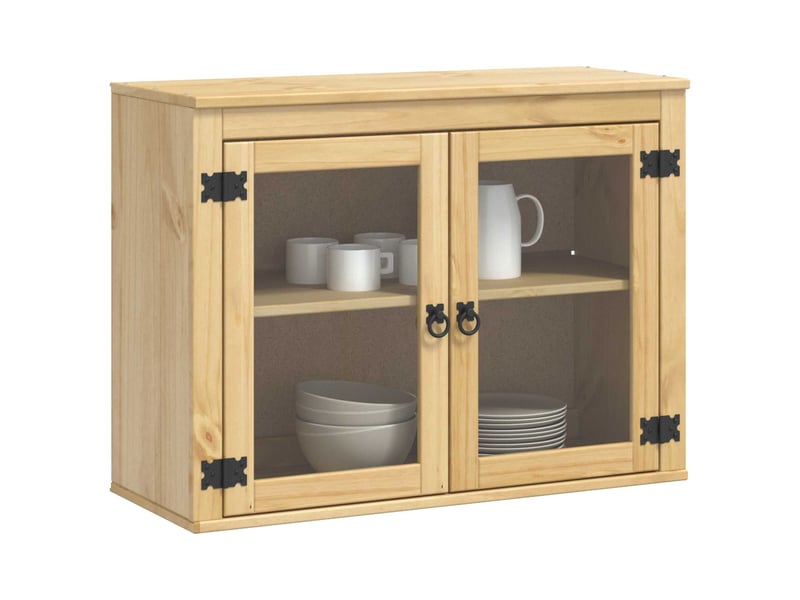  Meuble de cuisine - armoire ski brun miel 80 x 32 x 60 cm pin massif  - Conforama C