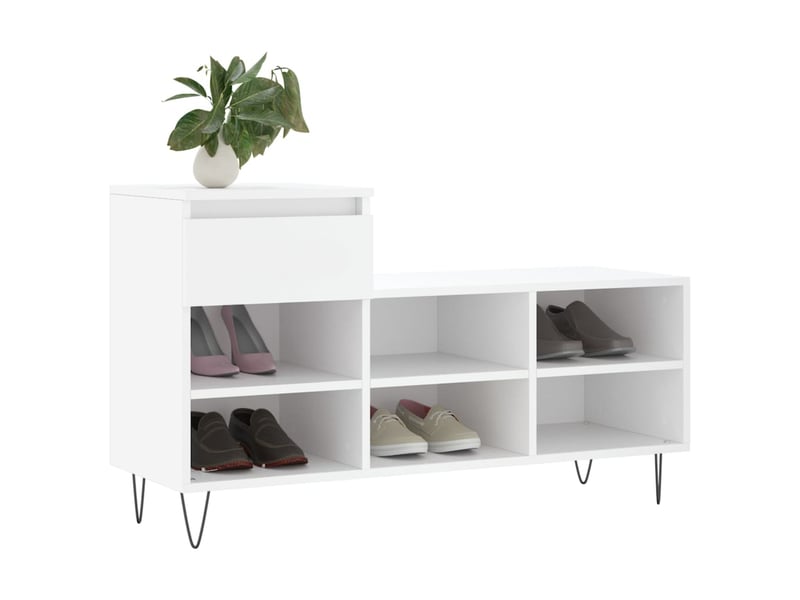  Meuble à chaussure | armoire à chaussures blanc 102x36x60 cm bois d'ingénierie shl3343  - Conforama C
