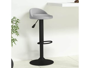 Tabouret de bar, chaise de bar gris clair velours shl33111