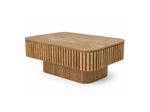 Table basse rectangulaire coloris naturel <strong>WISHDOR</strong> <strong></strong> - 60 cmx98 cm