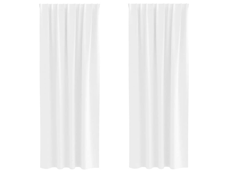  Lot de 2 rideaux occultants, rideaux black-out avec anneaux blanc pur 225 x 140 cm cf44578  - Conforama A