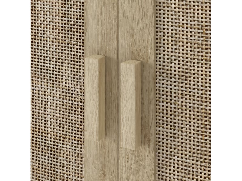  Armoire de rangement 80x40x88 cm, buffet avec 2 portes, meuble de salon et cuisine, mdf naturel, rangement, pratique  - Conforama E