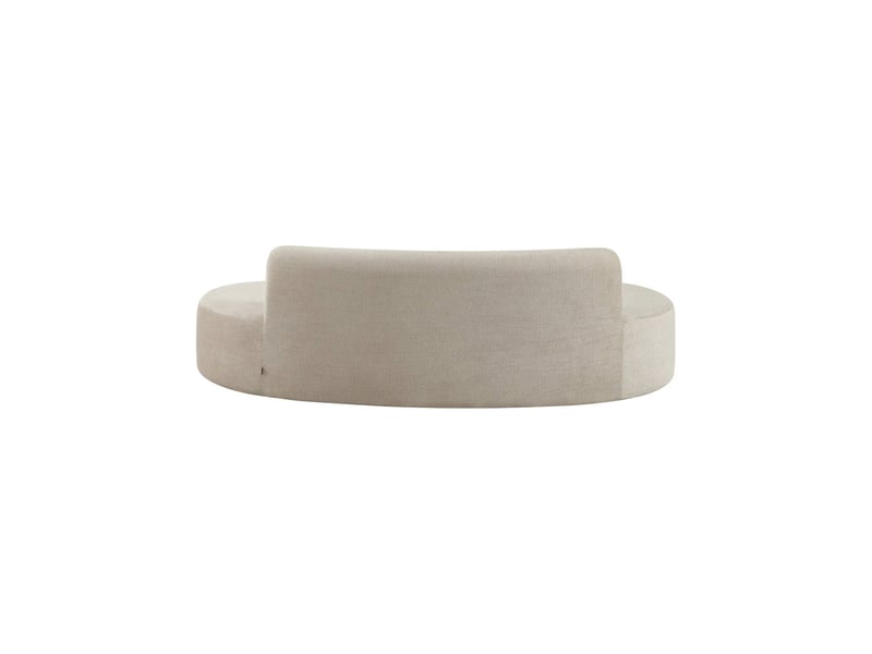  Canapé virgule organique 3 places tissu chenille beige - curv  - Conforama B