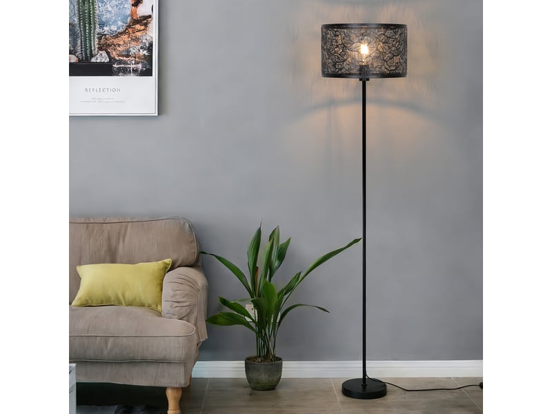 Lampadaire Métal 153 cm noir MOLLY - Conforama W