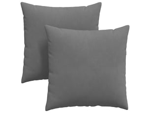 Lot de 2 coussins de canapé, coussins décoratifs tissu gris foncé 60 x 60 cm cf58868