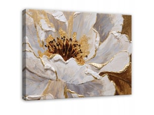 Tableau décoration murale impression sur toile fleurs charme brun - 100x70 cm - tableau décoration murale chambre et salon