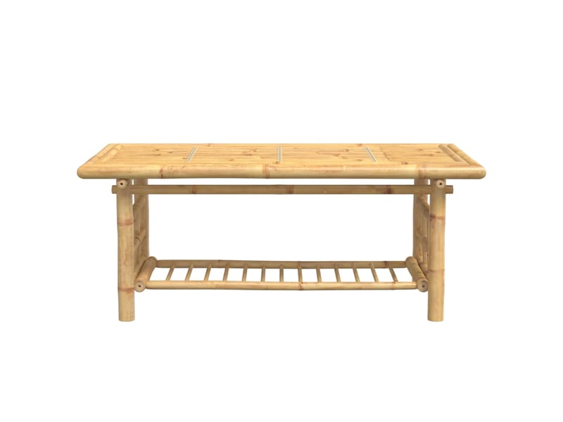  Table basse rectangulaire | table de salon 110x55x45 cm bambou shl7052  - Conforama C