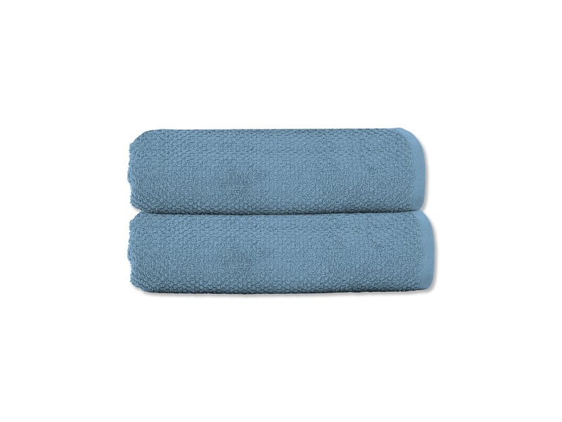  Lot 2 serviettes de toilette 50x90 coton éponge  - Conforama A