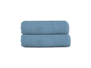 Lot 2 serviettes de toilette 50x90 coton éponge