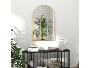 Miroir arrondi(e) à fixer coloris doré <strong></strong> <strong></strong> - 91 cm x 2 cm