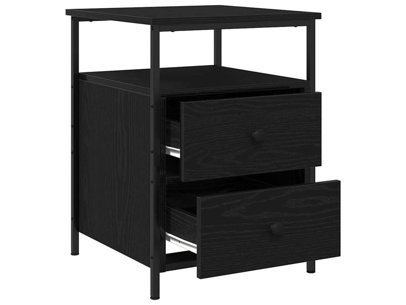  Table de chevet - cabinet de chevet - table de nuit chêne noir 34 x 35,5 x 50 cm  - Conforama D